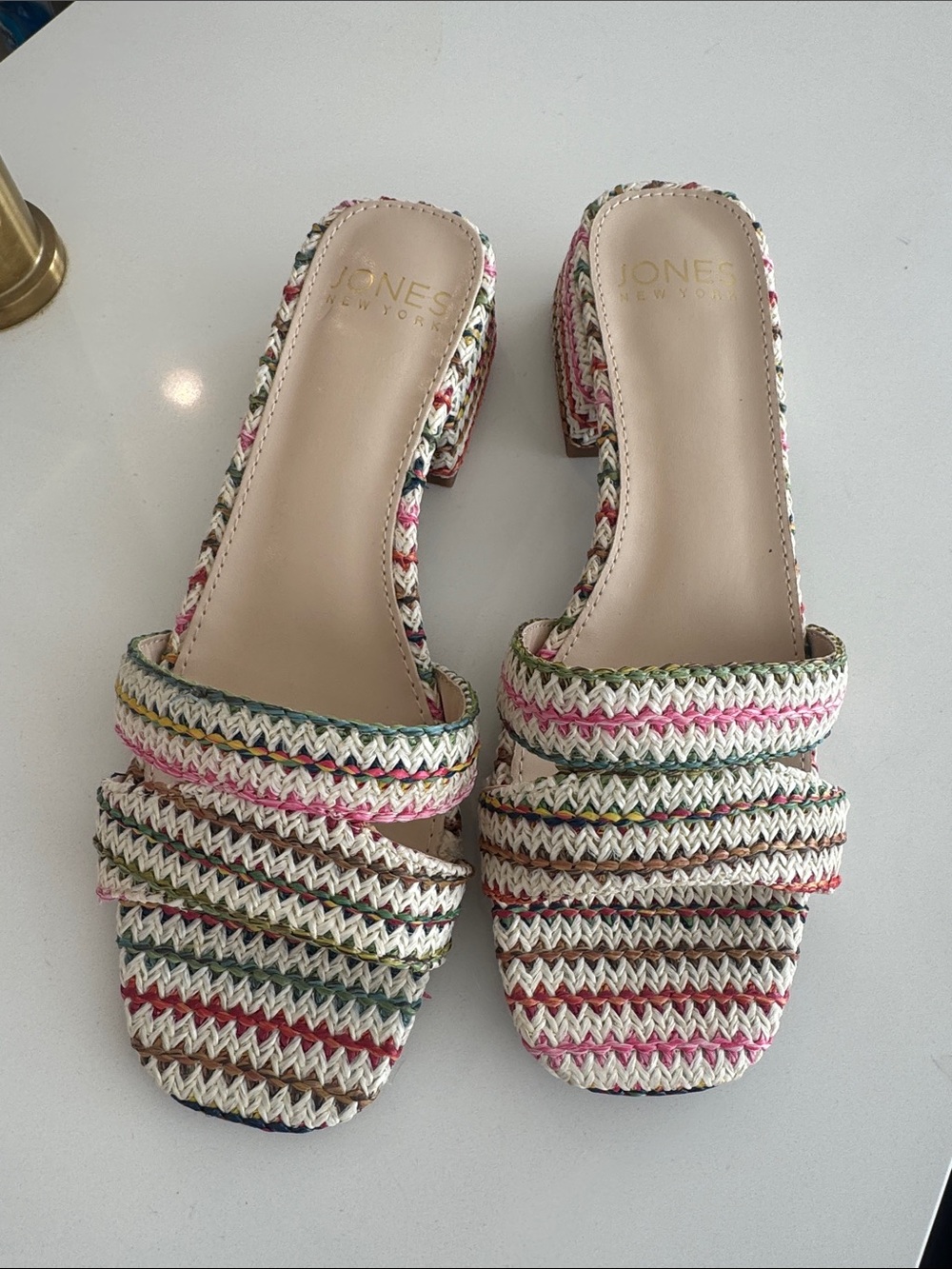 Jones New York Multicolor Braided Slide Mules